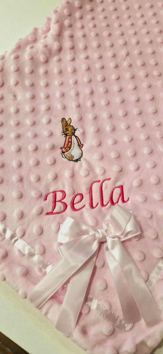 Flopsy Bunny Embroidered Blanket