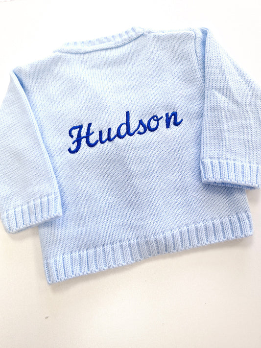 Personalised Baby Embroidered Cardigan