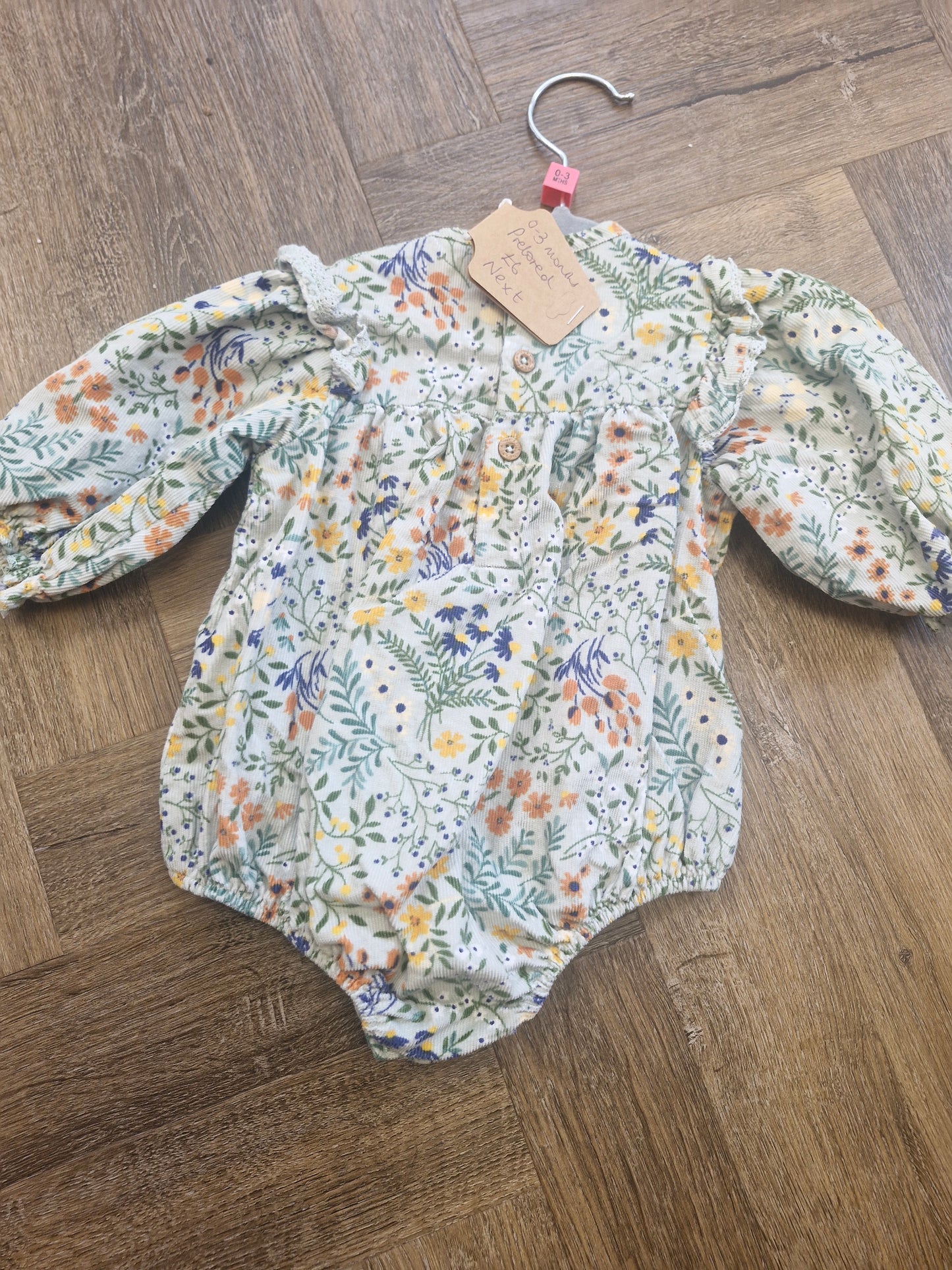Floral baby girl romper preloved