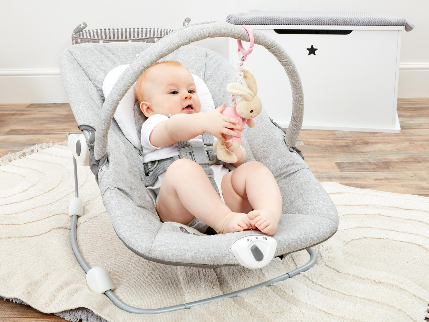 Flopsy Bunny Jiggle Pram Cot Toy
