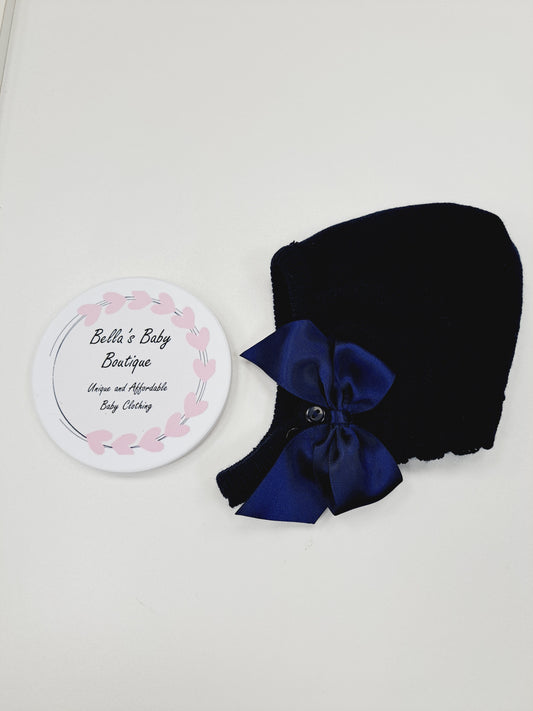 Navy Knit Bonnet