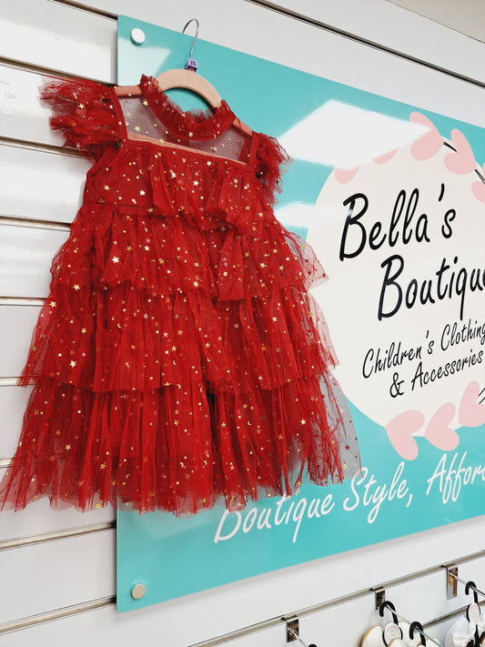 Ruby Red Sparkle Dress