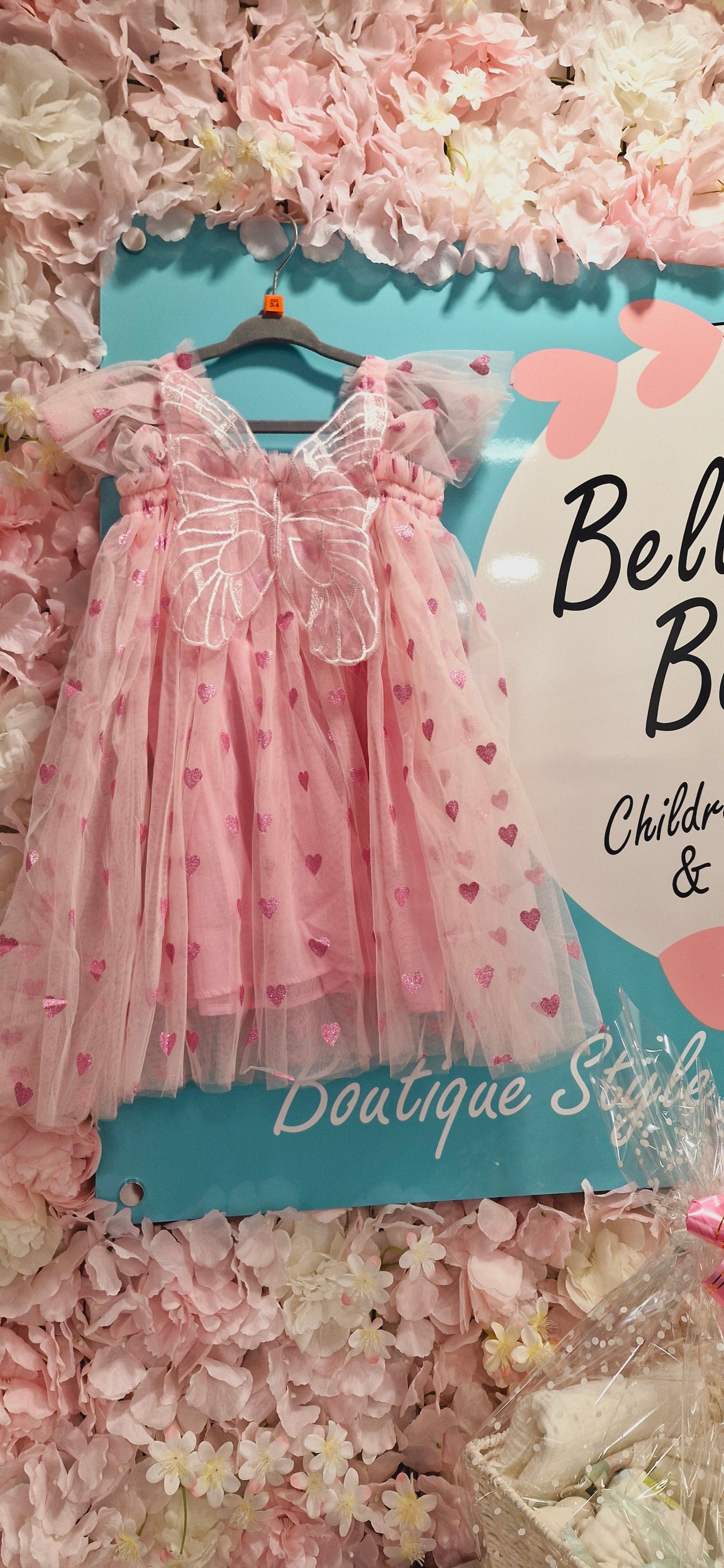 Pink Butterfly Hearts Dress pre order