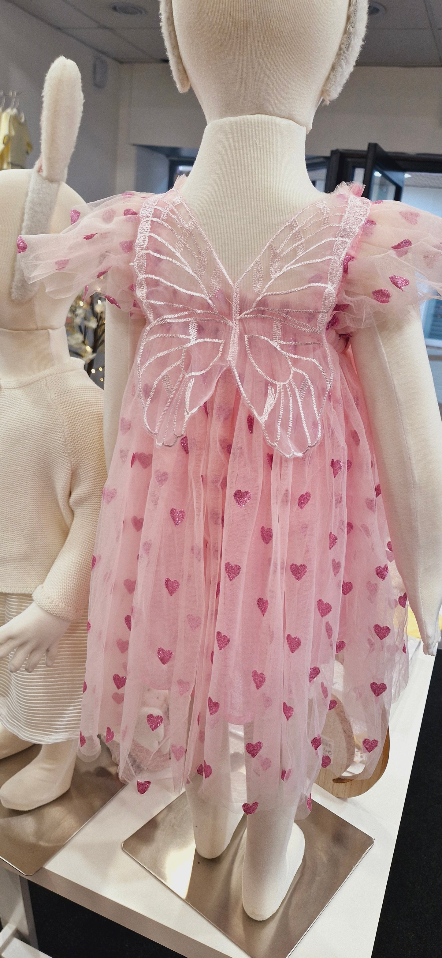 Pink Butterfly Hearts Dress pre order
