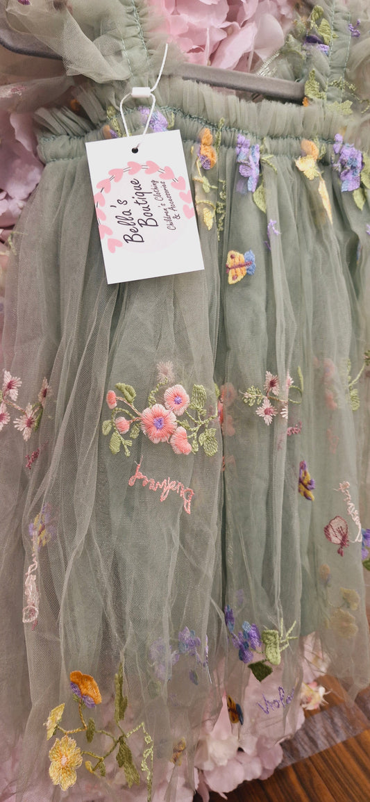 Sage Butterfly Dress pre order