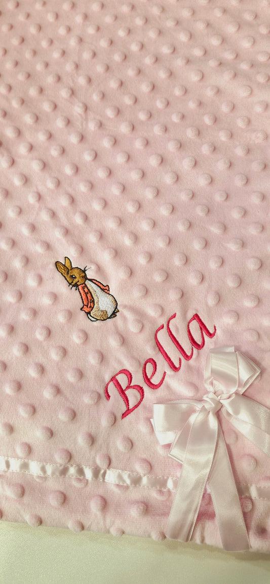 Flopsy Bunny Embroidered Blanket