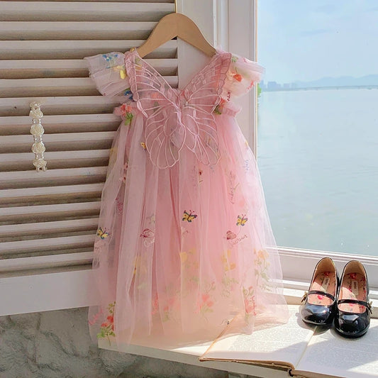 Pink Floral Butterfly Dress pre order