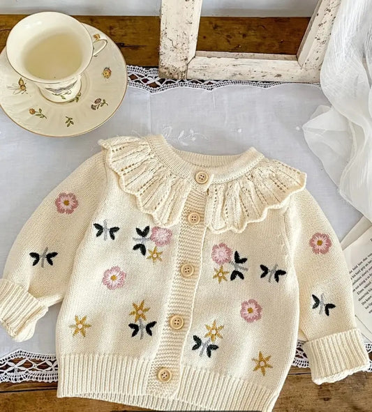 Floral Embroidered Cardigan