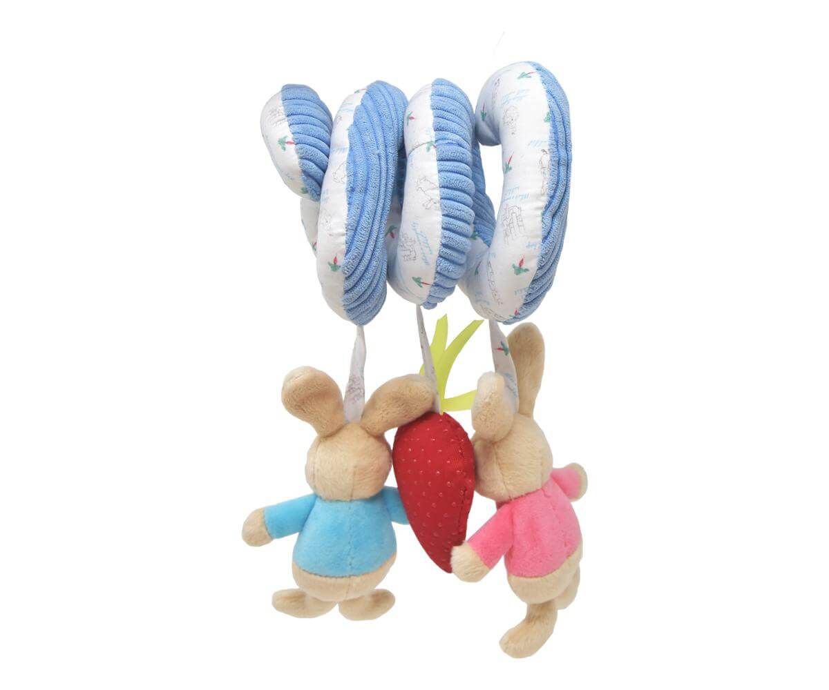 Peter Rabbit Baby Interaction Plush Cot Car Seat Pram Spiral Toy