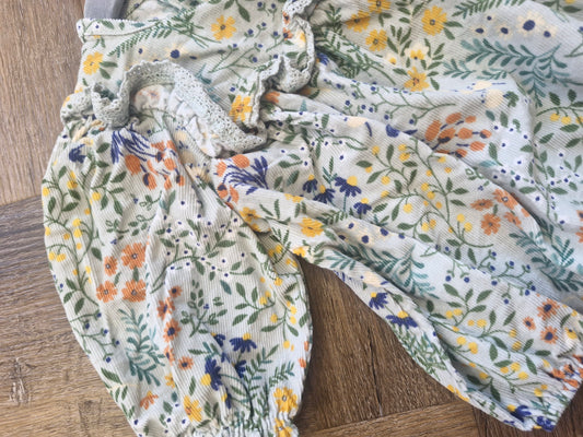Floral baby girl romper preloved