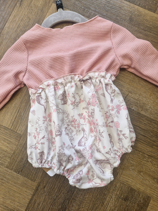Baby Floral Pink Romper Preloved