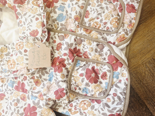 Quilted Autumn Floral Baby Girl Coat Preloved