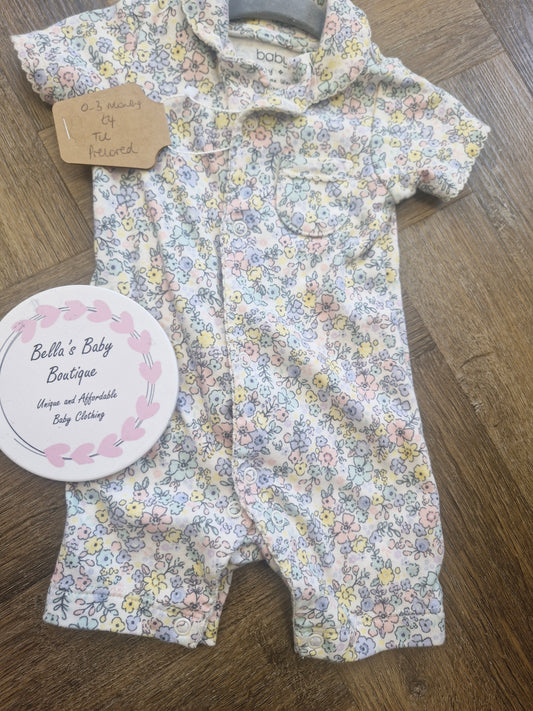 Baby Floral Romper Preloved
