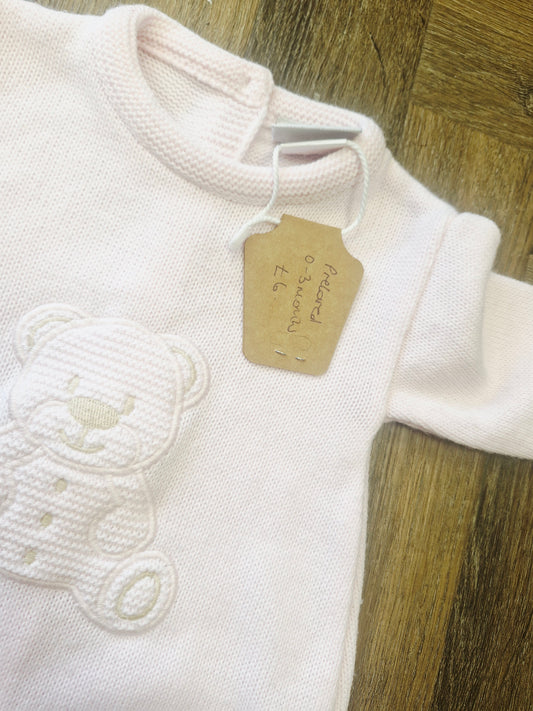 Dandelion Pink Knit Teddy Set Preloved