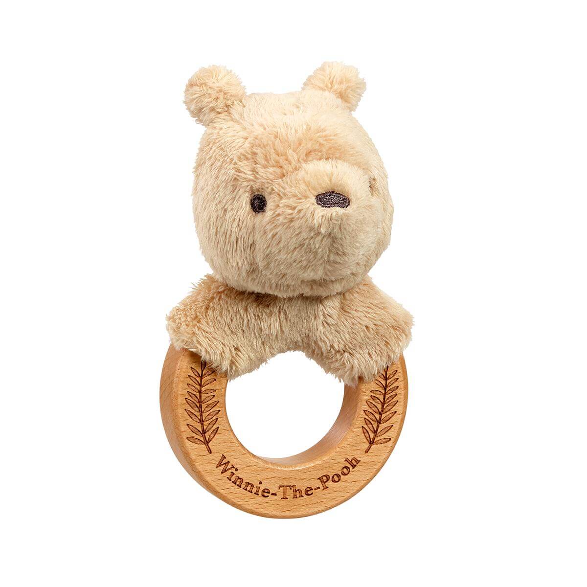 Winnie the Pooh Cladsice Always and Forever Collection Wooden Ring Rattle
