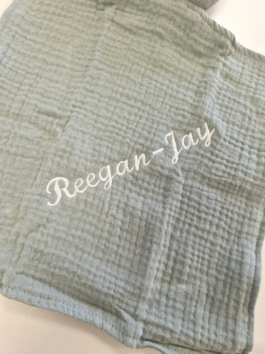 Personalised Muslin Bunny Comforters