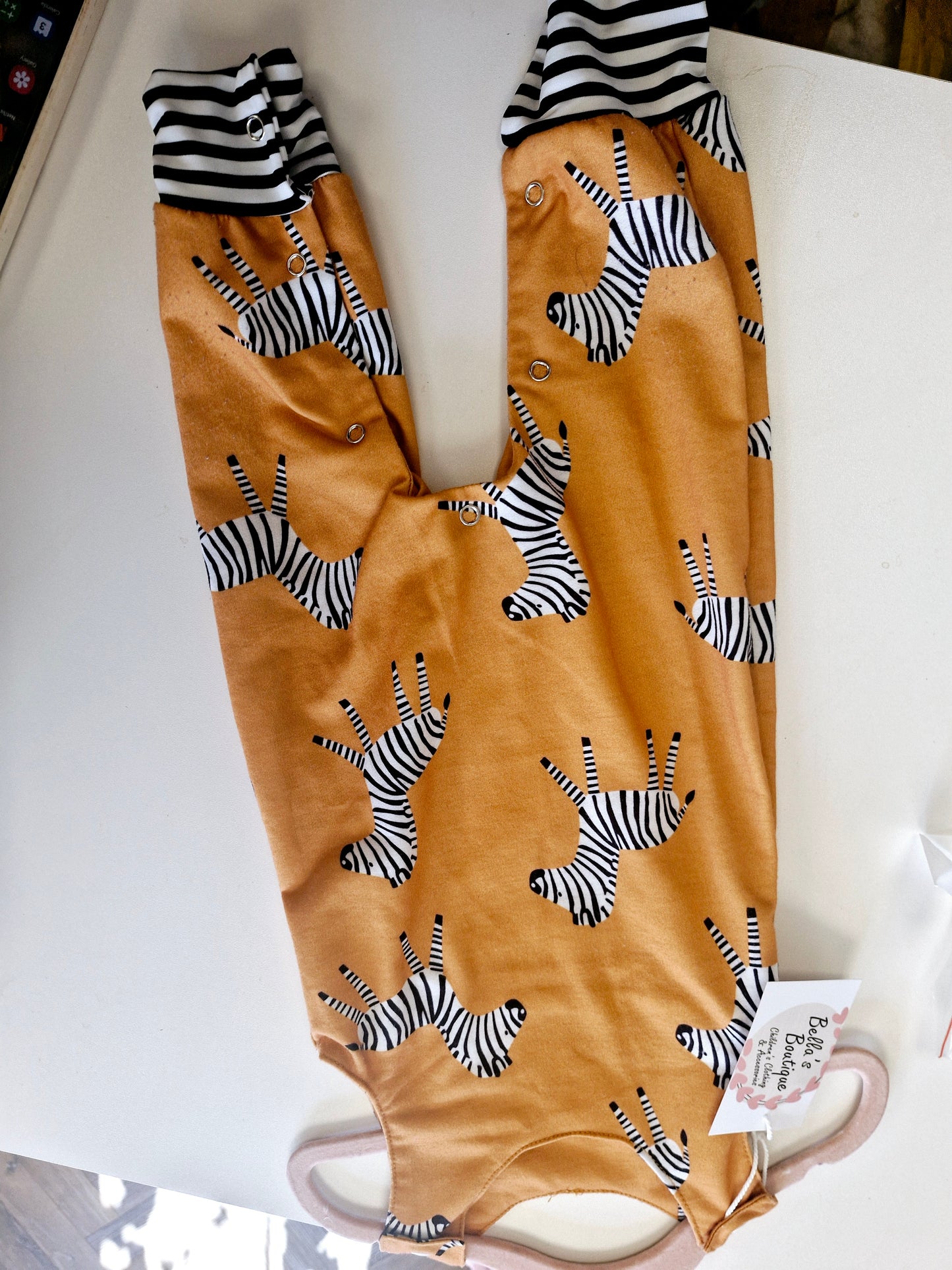 Zebra print romper preloved 0-6 months