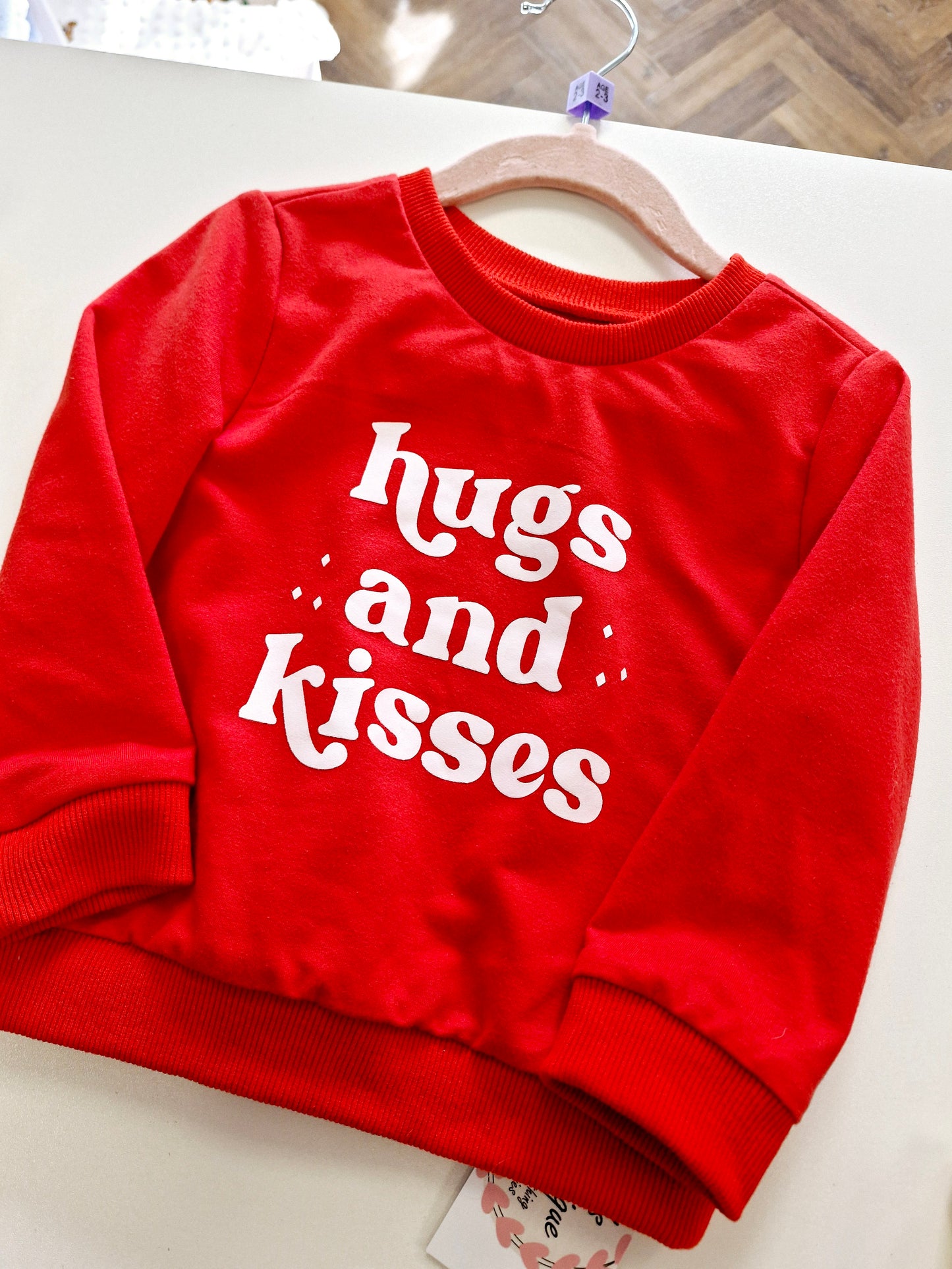Hugs and Kisses Sweater 2-3 years preloved