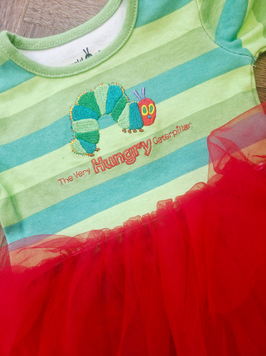 Hungry Caterpillar Tutu Baby Romper Newborn Preloved