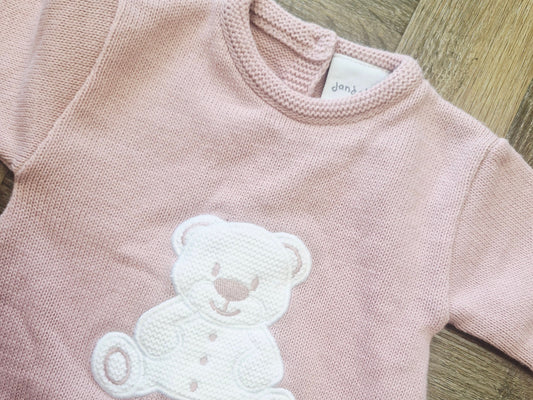 Dandelion Blush Pink Knit Teddy Set Preloved