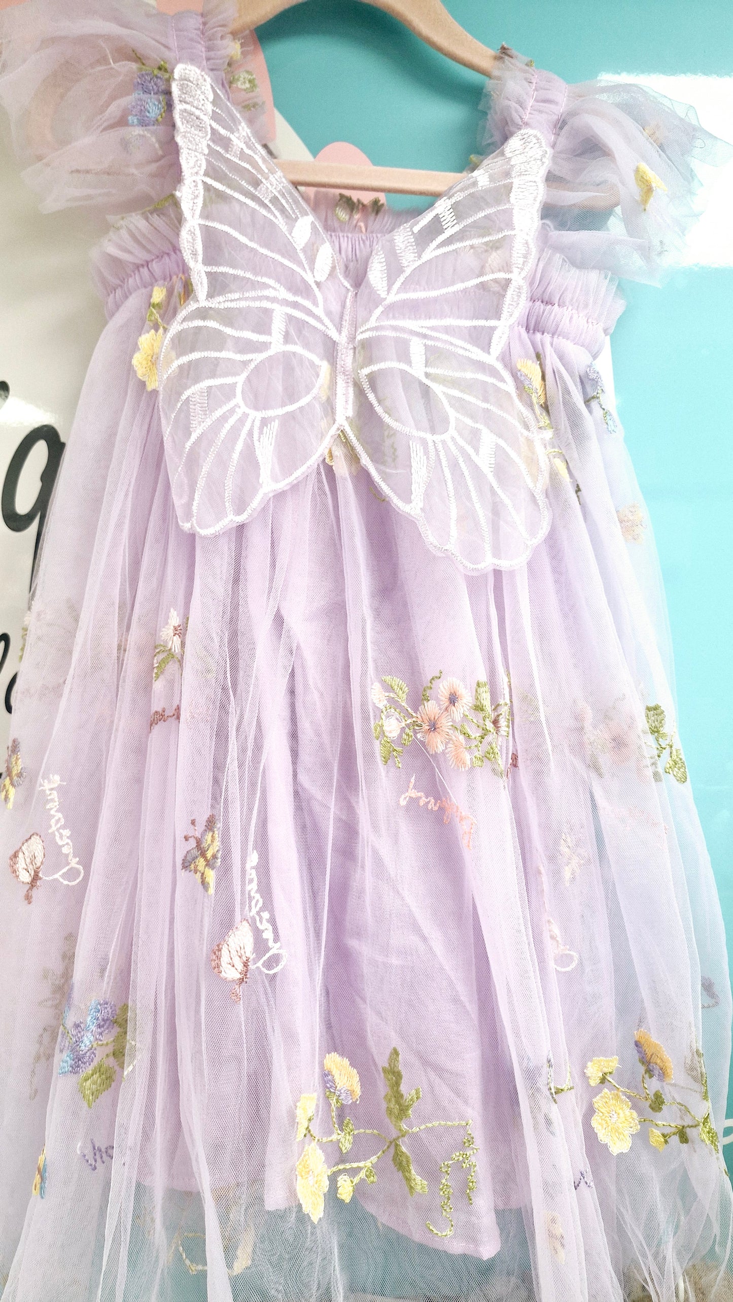Lilac Floral Butterfly Dress (pre order)