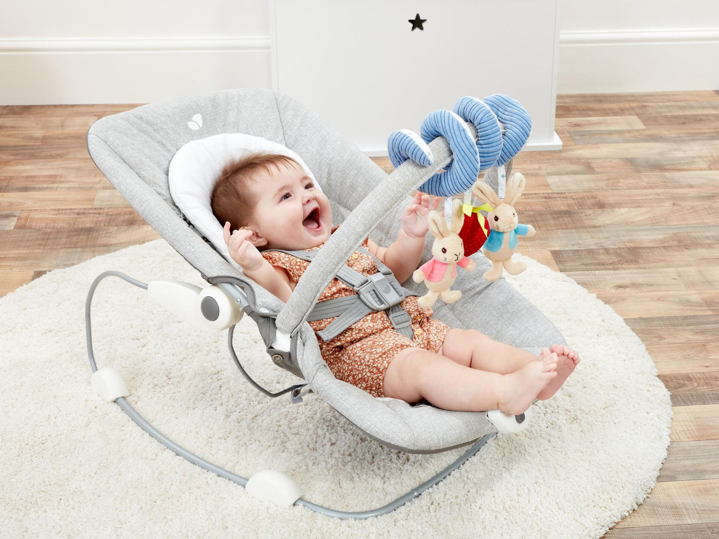 Peter Rabbit Baby Interaction Plush Cot Car Seat Pram Spiral Toy