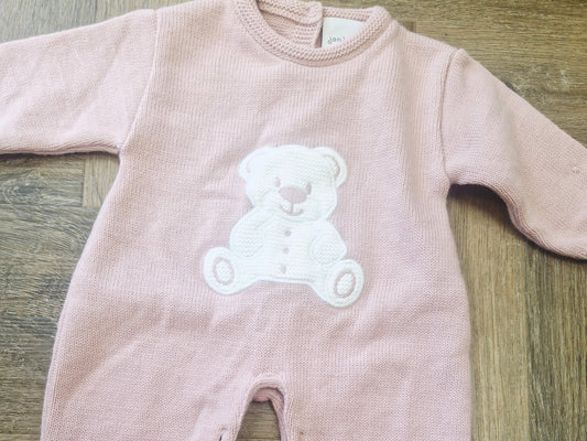 Dandelion Blush Pink Knit Teddy Set Preloved