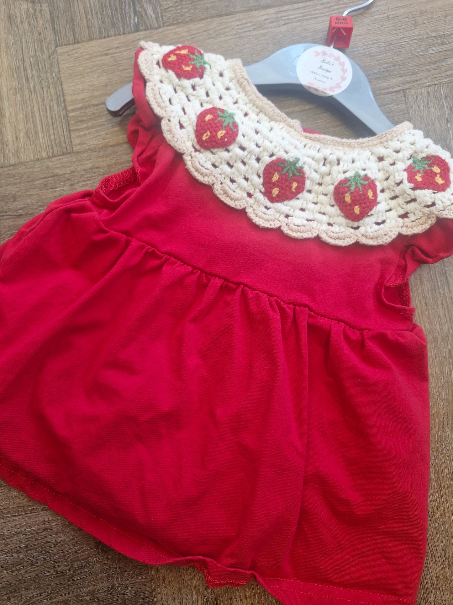 Strawberry Baby Girls Dress Romper Preloved