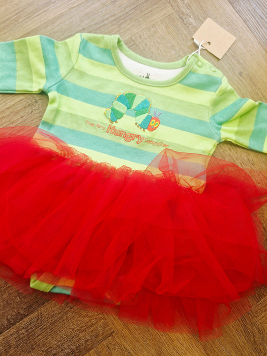 Hungry Caterpillar Tutu Baby Romper Newborn Preloved