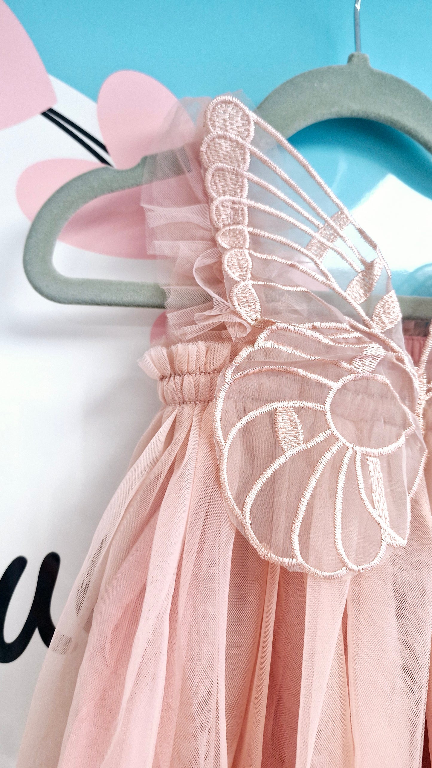 Blush Pink Butterfly Dress (pre order)