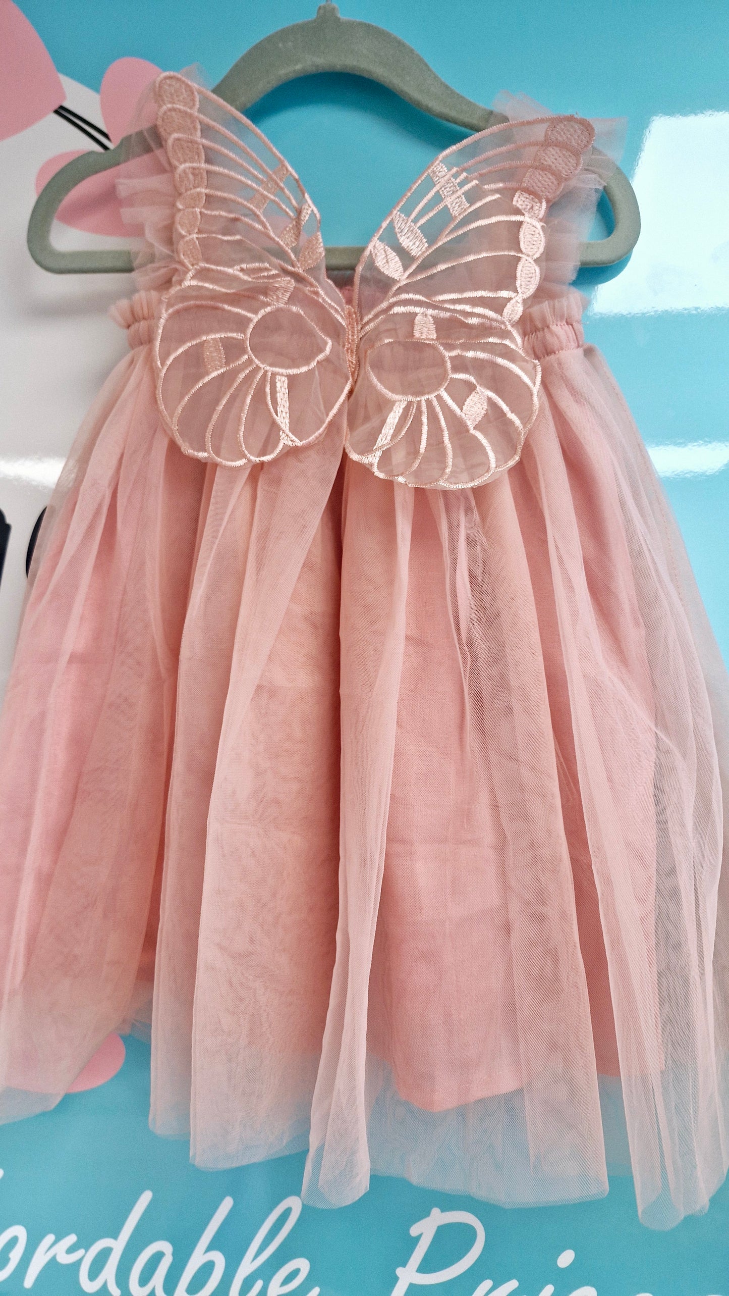 Blush Pink Butterfly Dress (pre order)