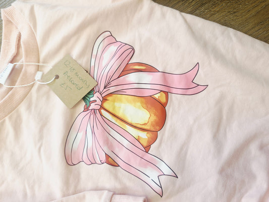 Pink Pumpkin Autum Sweater Romper Preloved