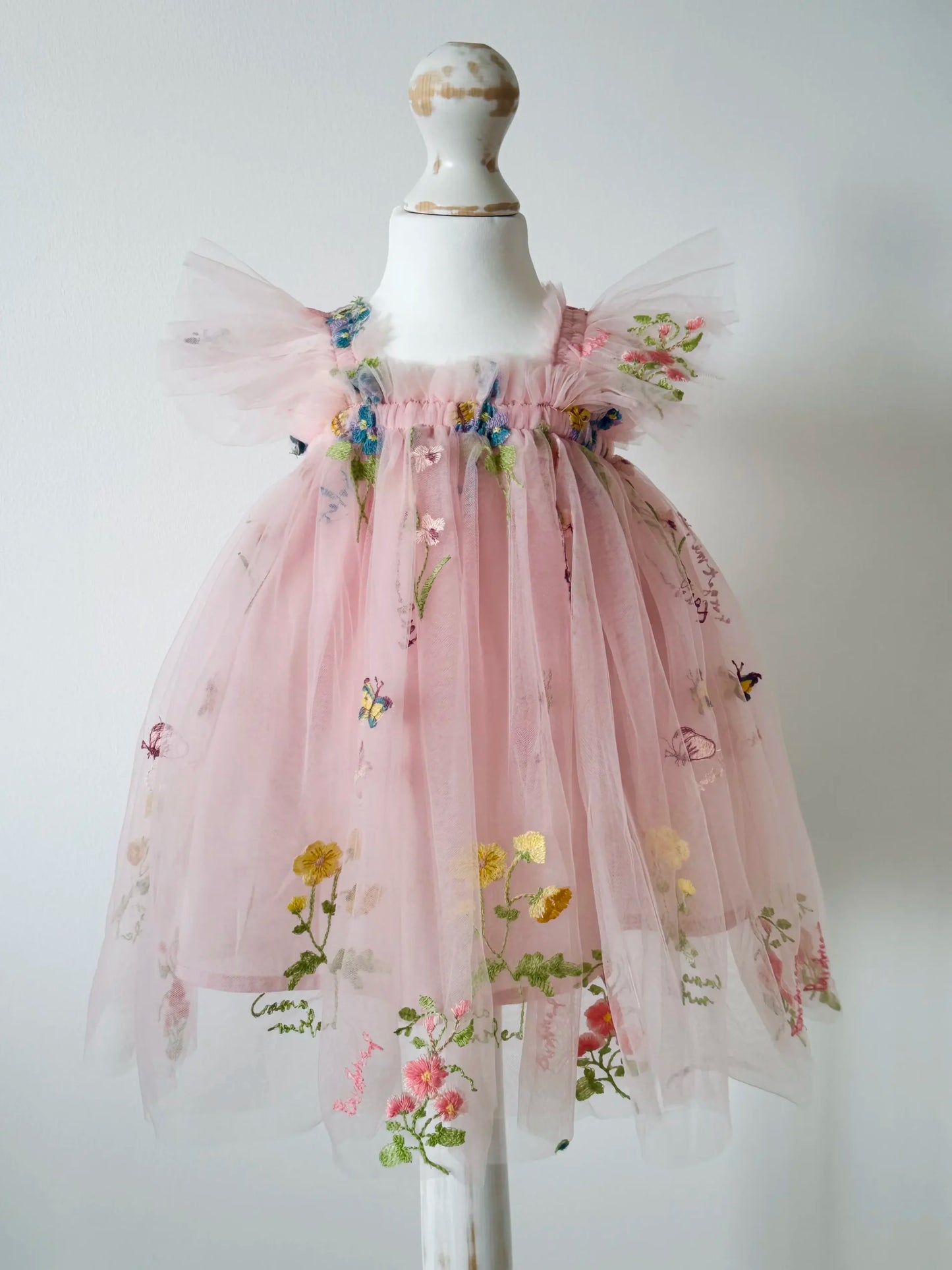 Pink Floral Butterfly Dress