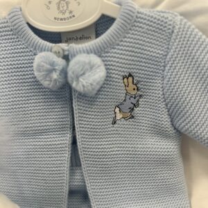 Boy Rabbit Dandelion Pom Pom Knit Set