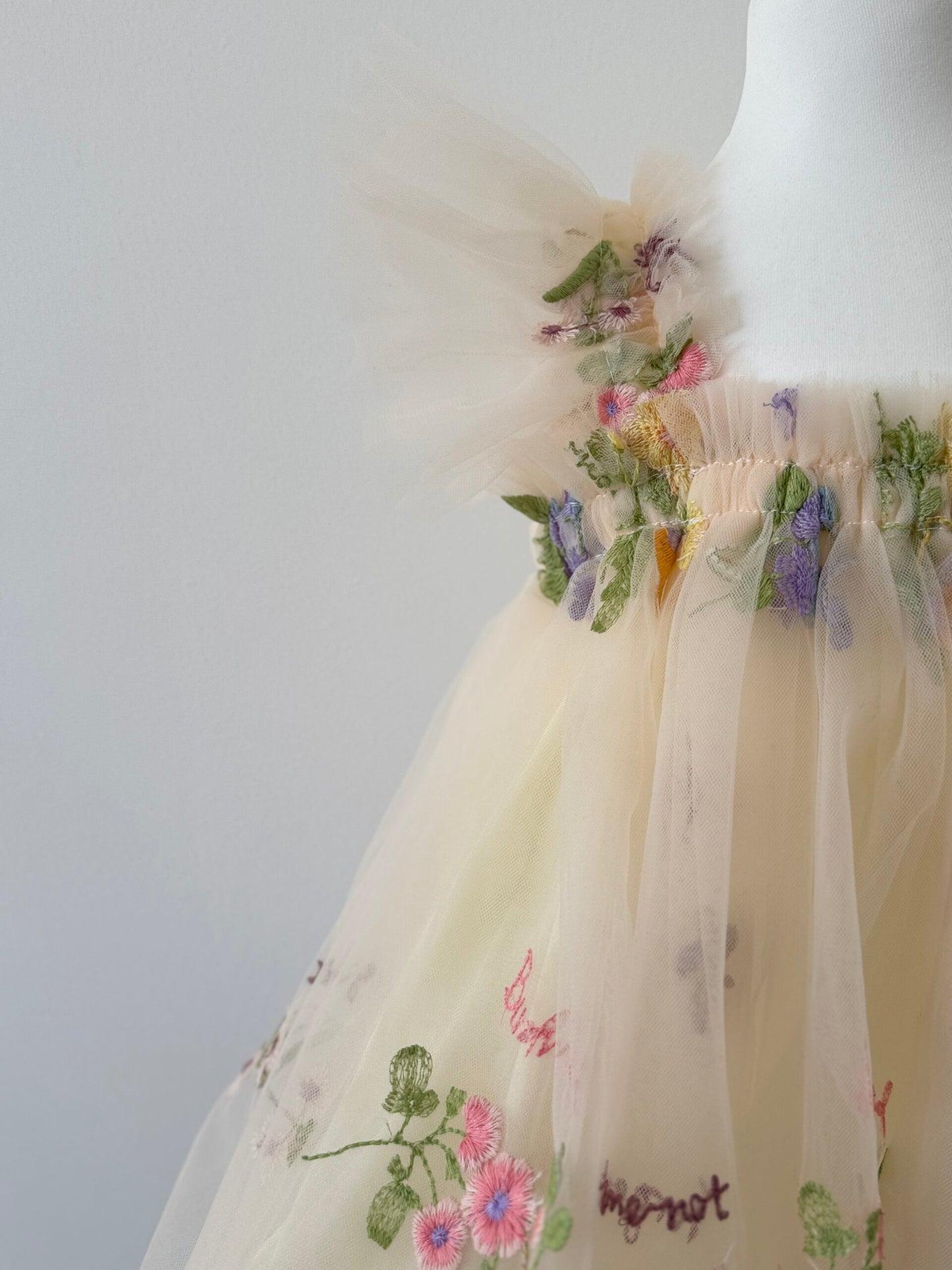 Cream Floral Butterfly Dress