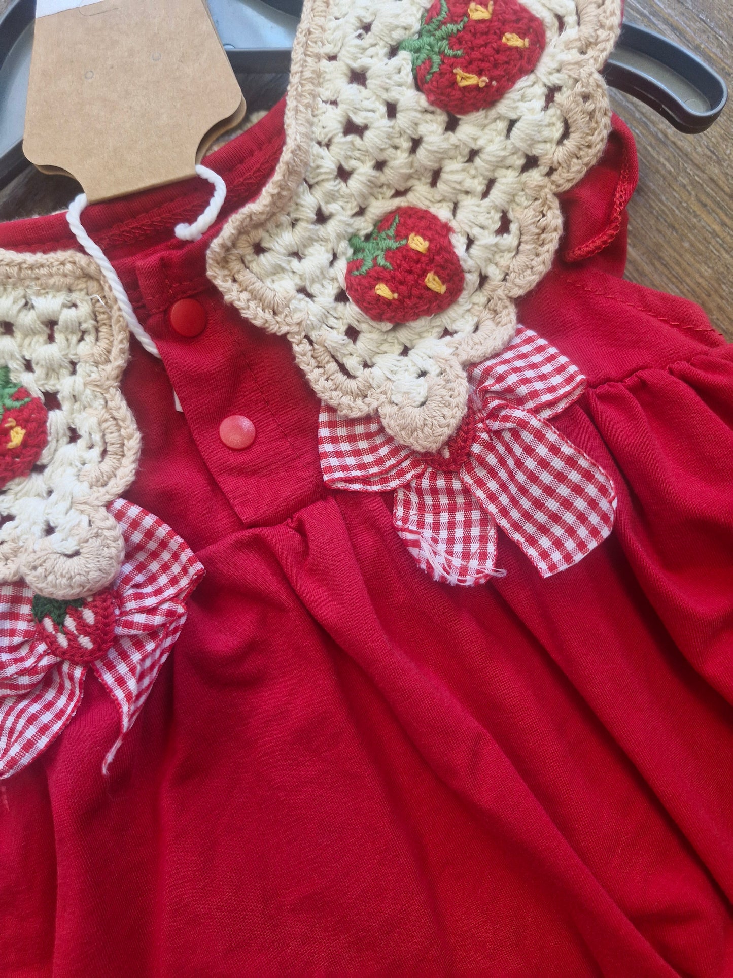 Strawberry Baby Girls Dress Romper Preloved