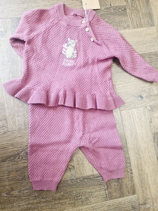 Peter Rabbit Baby Knit girls set Preloved