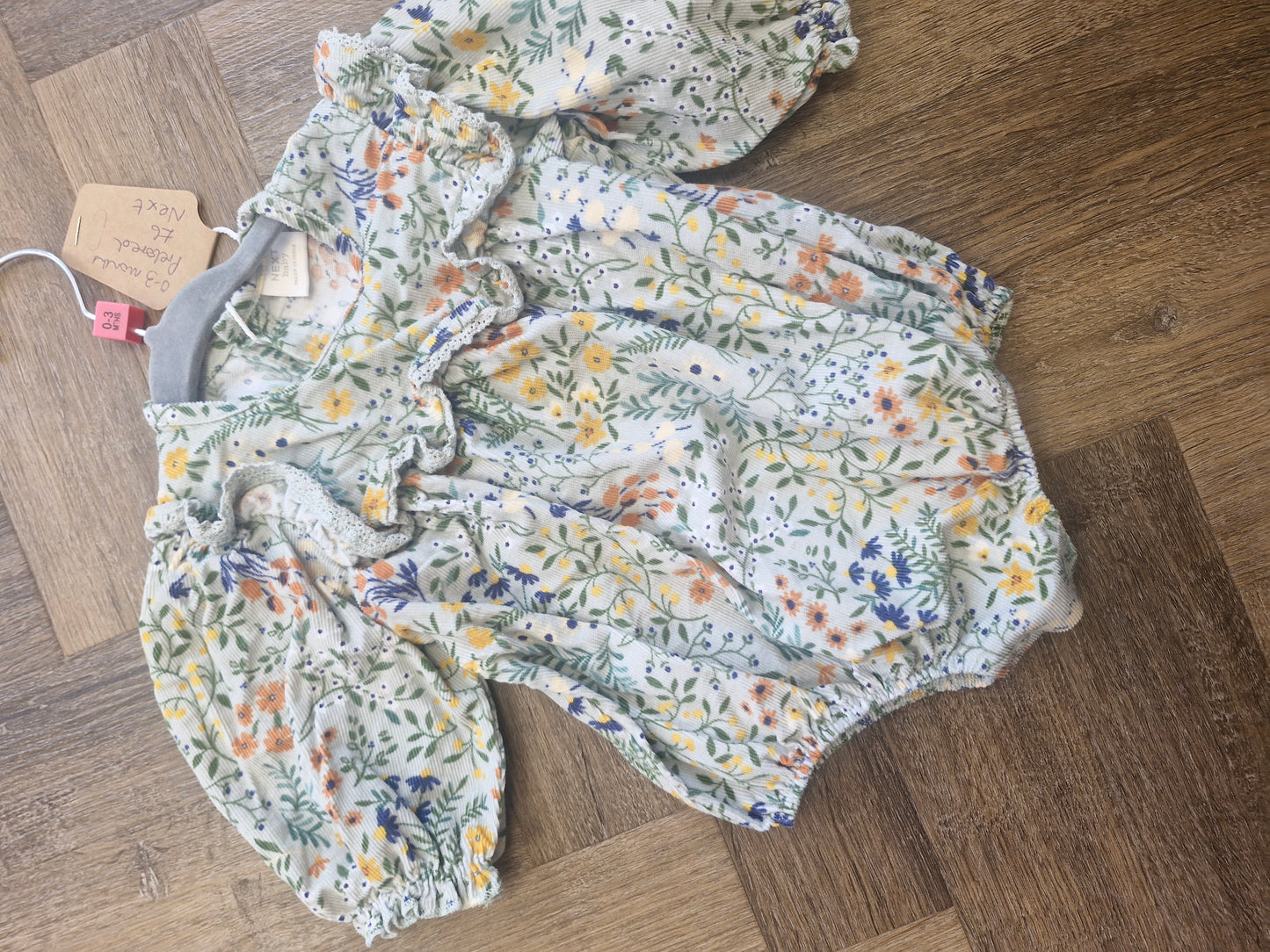Floral baby girl romper preloved