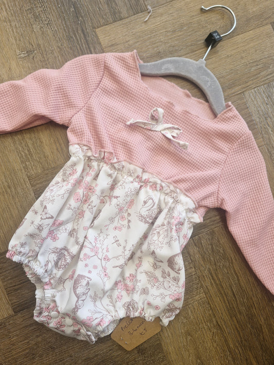 Baby Floral Pink Romper Preloved
