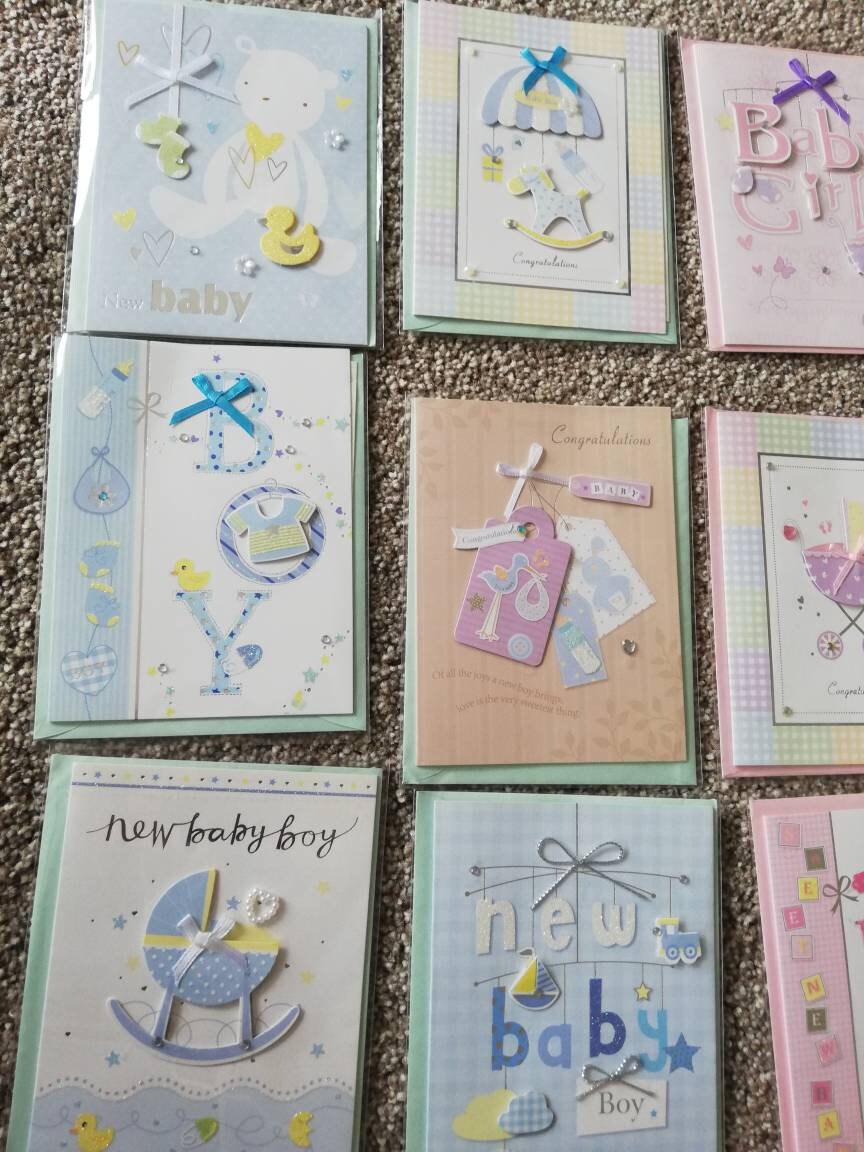Hand made New Baby Boy Card